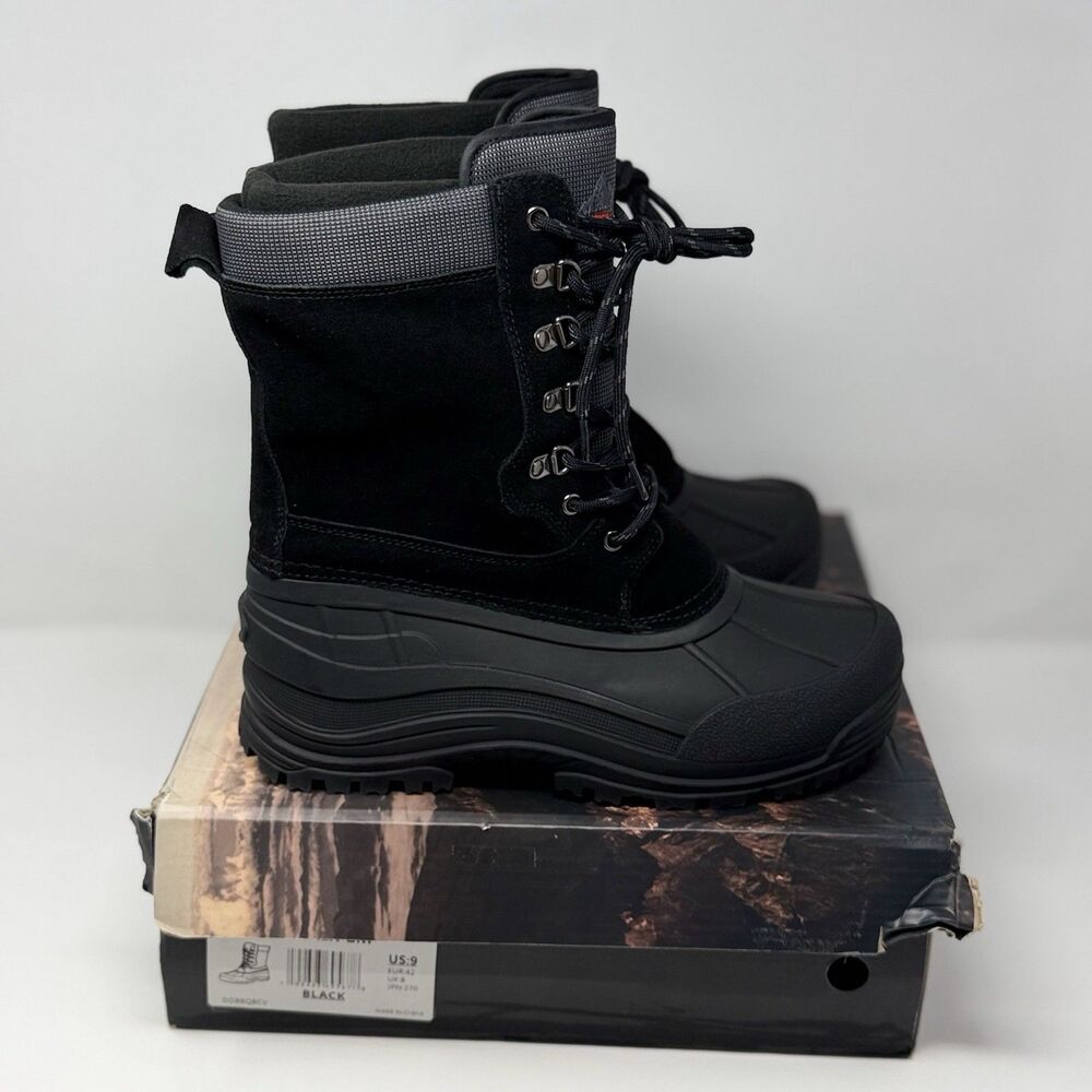 NORTIV 8 Terrex-2M Men’s Snow Boots Black US 9 3M Thinsulate STORE MODEL